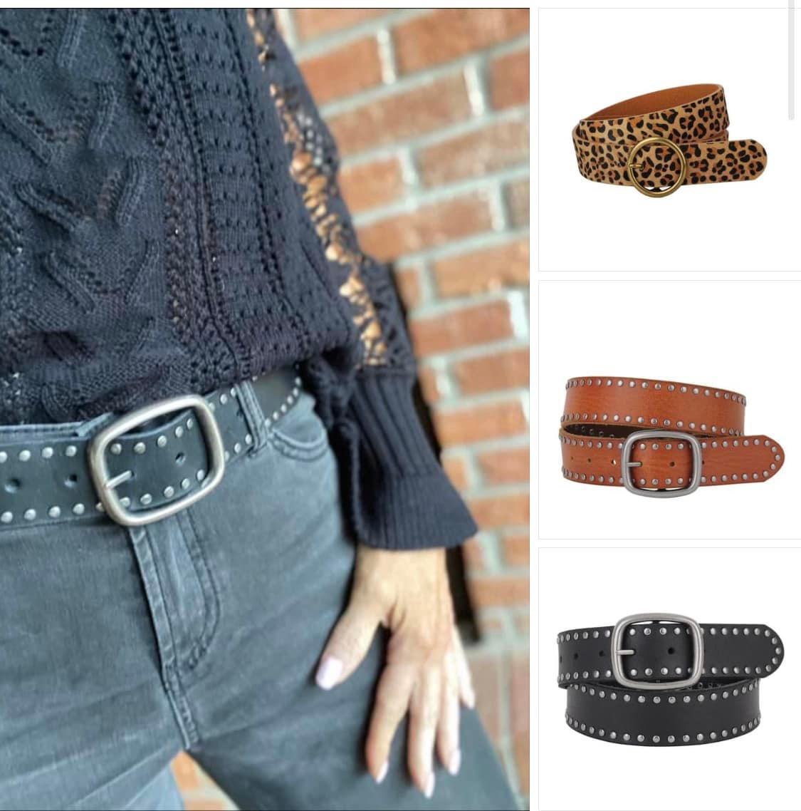 Leather Studded Belt