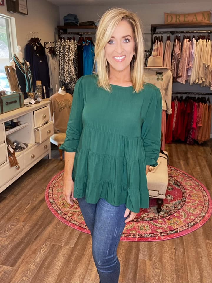 Green Tiered Top