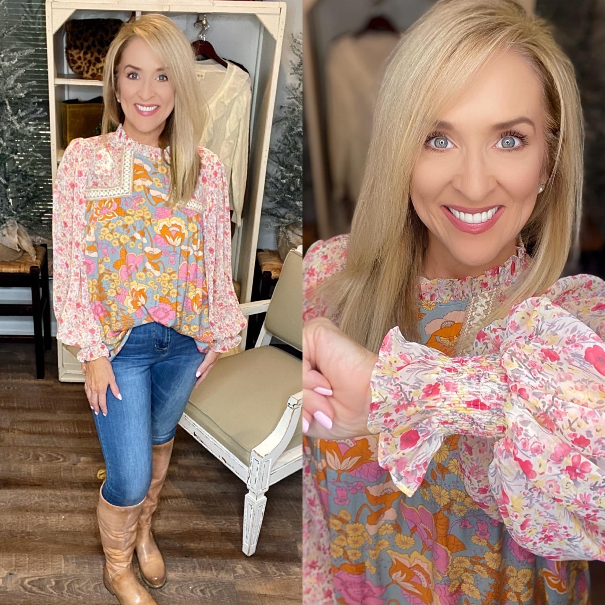 Mixed Floral Blouse