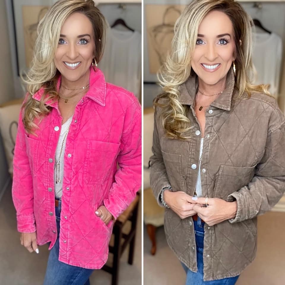 Button Down Quilted Jacket
