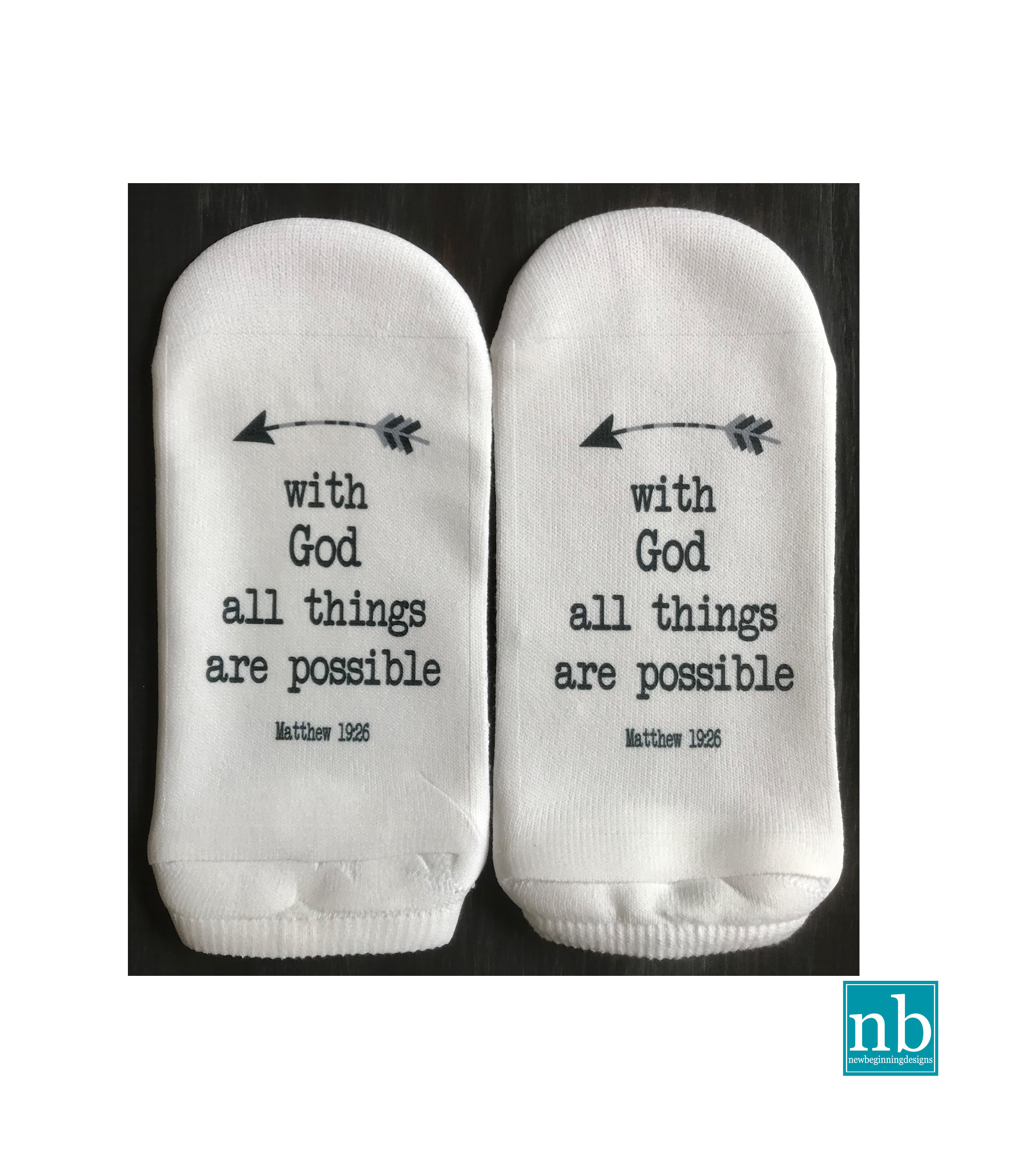 With God All Things Are Possible Socks