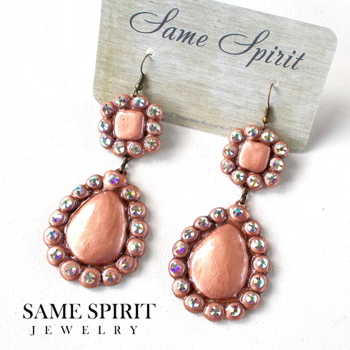 SAME SPIRIT Rose Gold Sugarite Earrings