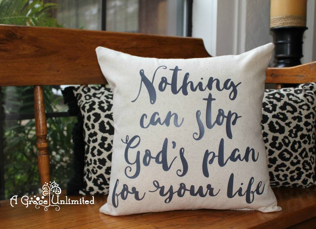 "God's Plan" pillow